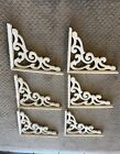 Set Of 2 Architectural Salvage Vintage Porch Brackets Wooden Ornate Corbels