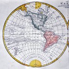 C 1820 Morse Map World In Hemispheres North America Europe Asia Australia Africa