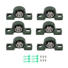 6pcs Ucp205-16 Pillow Block Bearing With 1  Bore Solid Base Self Alignment