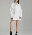 Japanese Women Long Sleeve Shirt Casual Shirtskirt Loose