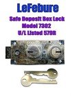 Lefebure Safe Deposit Box Lock With Two Keys  7302  1 Depositor  1 Guard Key 