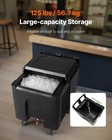 Commercial Underbar Ice Bin 31 5 x 23  Portable Ice Caddy With Sliding Lid