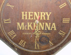 Antique Henry Mckenna Whiskey Wood Wall Tavern Clock  not Working 