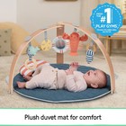 Ingenuity Cozy Spot Reversible Duvet Activity Gym With Wooden Toy Bar -