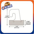 250 Self Adhesive Clear Plastic Hook Hang Tab Tags Pegbord Slatwall Hanger 14oz
