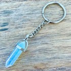 Opalite Stone Double Point Keychain