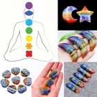 Natural Crystal 7 Chakra Stones Quartz Energy Pocket Reiki Healing Gift Decor