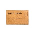 A Rainy Day Scene - Original  Antique Leather Postcard  unused 