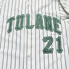 Vintage Tulane Green Wave Baseball Jersey Used Game Worn Rare Wilson