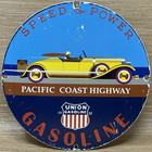 Vintage Union Gasoline Porcelain Sign Gas Station Motor Oil Pch California 1