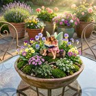 Fairy Garden Accessories Handpainted Miniature Figurines Set Of 2 Sisters