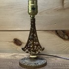 Rare Antique Vintage Art Deco Nouveau  Style Metal Floral Lamp gorgeous Roses