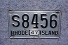 1947 Rhode Island License Plate