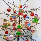 24 Sets Christmas Craft Kits Winter Crafts Diy Gingerbread Man Ornaments Deco   