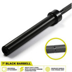 Prctz  2-inch Olympic Barbell Weightlifting Bar  7ft  700-pound Capacity