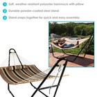 2-person Quilted Hammock With Universal Steel Stand - Sandy Beach By Sunnydaze