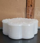 Vintage Milk Glass Dresser Bureau Trinket Powder Vanity Jar