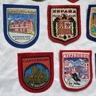 Lot Of 13 Vintage European Embroidered   Felt Patches Europe Travel Patch 