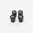 Compatible With Porsche 4pcs Tire Valve Stem Caps Black Anodized Aluminum Set