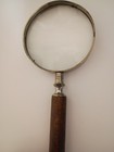     antique Bausch  lomb Magnifying Glass Wooden  Handle 3    Lens     