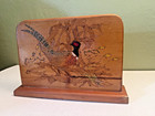 Vintage Wooden Pheasant Hand Made Etching Folk Art Craft Display Lodge Bird Hunt