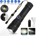 2000lm Super Bright Led Tactical Flashlight Usb Rechargeable Zoomable Torch Lamp
