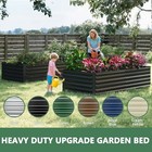  2pcs 6x3x2ft Galvanized Raised Garden Bed  Planter Raised Garden Boxes Outdoor