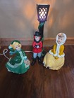 Vintage Ceramic Atlantic Mold Hand Painted Christmas 3 Carolers Light 9   