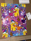 Vintage Lisa Frank Wrapping Paper Rare 8   x11    Christmas Markie Unicorn Casey