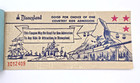 Disneyland 1959 Admit One Vintage A-e Park Ride Admission Ticket Book Disney