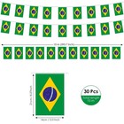 Ahfulife 33 Ft Brazil String Flags Banner For 5 51  8 26 In-30 Pcs 