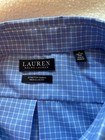 Lauren Ralph Lauren Black Label Men   s Dress Shirt Blue white Checked 3xl