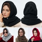 Winter Women Knitted Hat And Scarf Set Warm One-piece Neck Collar Beanies Hats