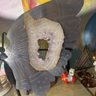 Butterfly-shaped Amethyst Purple Geode Crystal Mineral Display Specimen