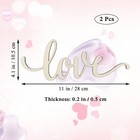2pcs Love Wood Signs Blank Wooden Love Letter Signs Diy Block Words Decorativ   