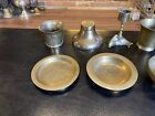 Lot Of 9 Small Vintage Brass Items With Etched Designs  All Made In China