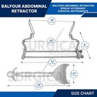 Balfour Abdominal Retractor Surgical Instruments 10  Stainless German Grade