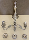 Antique 19th Cent  George Iii Old Sheffield Silver-plated Three Light Candelabra