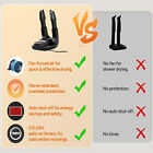 90   Foldable 2-tube Shoe Dryer Boot Dryer W  Heat Blower Black Prevent Odor Mold