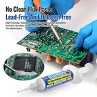 Beeyuihf 2pcs 10ml No Clean Soldering Flux  2pcs Desoldering Wick Braid 5ft 