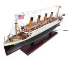 Rms Titanic Ocean Liner W  Lights 32  Wood Model White Star Line Cruise Ship New