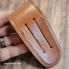 Brown Leather Pocket Knife Sheath 4  Closed W retaining Flap She 6603
