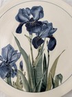 Handthrown Pottery Platter Irises Signed By The Artist 12    Round