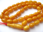 Amber Rosary Islamic Prayer 49 Beads Baltic Genuine Stone tasbih Misbaha Kahrama