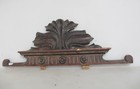 Antique Carved Wooden Top Old Pediment Finial Furniture Wood Victorian 26 w