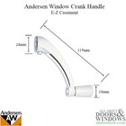 Andersen Window Handle Improved E-z Casement Crank Handle Classic Style White
