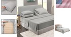 Hotel Quality Flex Top King Sheets - 1800 Thread Count 6-piece Set In Silver