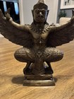 Brass Garuda Statue   12 Inches Tall 
