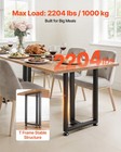 Vevor Steel Table Legs 29 1 X 17 7 In T Shape 2204 Lbs Heavy Duty Set Of 2 Black