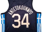 Team Greece Giannis Antetokounmpo Auto Signed Blue Nike Jersey Size L Beckett